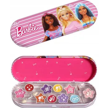 Make-up AIRVAL BARBIE SADA KOSMETIKY NA LÍČENÍ OČNÍ STÍNY A LESKY NA RTY + BOX