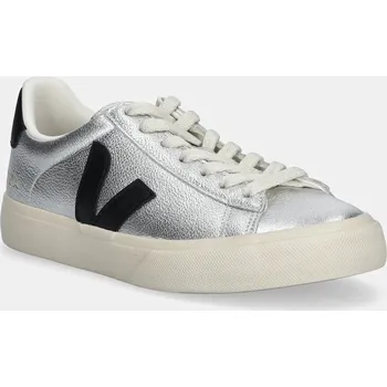 Dámské tenisky Kožené tenisky Veja Campo dámské, stříbrná barva, CP0520786A SLV, EUR 39