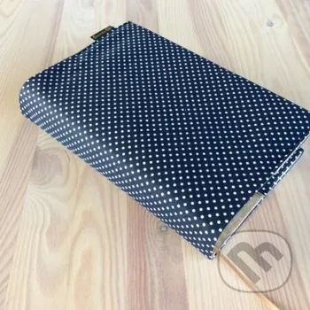 Záložka Obal na knihu Puntíky na tmavomodré - Decente Decente