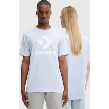 Pánské tričko Bavlněné tričko Converse modrá barva, s potiskem, 10025458-A42 10025458.A42 05X, vel. S