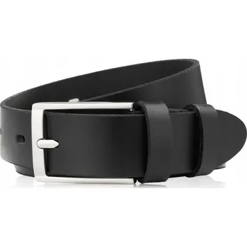 Opasek PÁSEK ČERNÝ 120 cm SE STŘÍBRNOU SPONOU PAOLO PERUZZI PG-03-BL