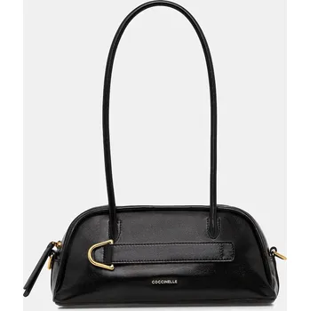 Kabelka Kožená kabelka Coccinelle PAKI SHINY SMOOTH E1.U4B.12.02.01 černá 99X, vel. ONE SIZE