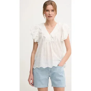 Dámská halenka Bavlněná halenka Pepe Jeans DAME dámská, béžová barva, PL305023 00X, vel. S