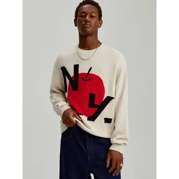 Pánský svetr Svetr s vysokým podílem bavlny - S - House - krémový - 227DW-01X