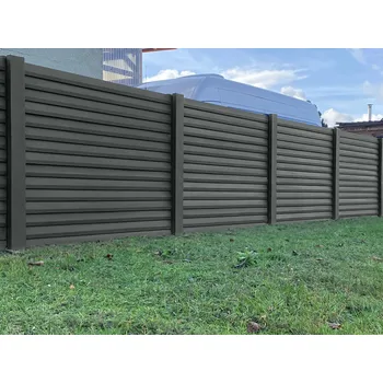 Plotový sloupek Betonový sloupek Magicrete – rohový, na plot 160 cm, lamely, Grafen