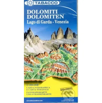 Dolomites / Lake Garda / Venice road map & panoramic map