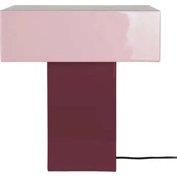 Lampička Stolní lampa Leitmotiv Grato Recto 35 x 15 cm růžová barva LM2307PU 34X