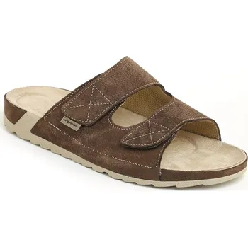 Pánská zdravotní obuv Pantofle VILÉM zdravotní obuv pánská hnědá 5V-J14 Medistyle 42