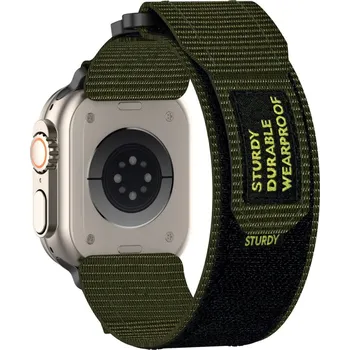 Řemínek na hodinky Nylonový řemínek pro Apple Watch 38-40-41 design 4 khaki