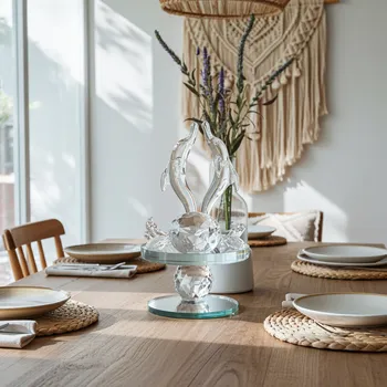 Delfín 2 Delfíni diamant Sklo 15cm