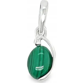 Přívěsek Stříbrný přívěsek s přírodním zeleným malachitem stříbro 925 FILM
