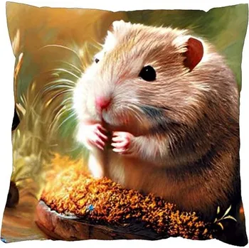 Povlečení 4sleep Povlak na polštář 40 × 40 cm, na zip velur - Křeček