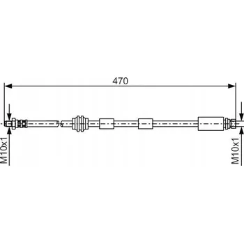 Brzdová hadice Bosch 1 987 476 882 Flexibilní brzdová hadice