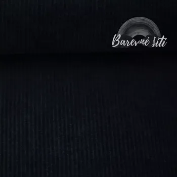 Nicky Velur, manšestr Temně modrá (E) (Bavlněný velur s elastanem)