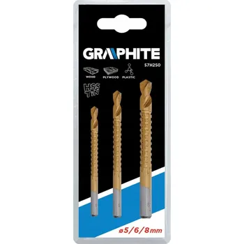 Vrták Vrták-pilka HSS na kov a dřevo, sada 3 KUSŮ