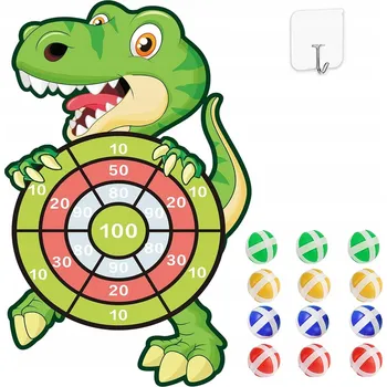 Terč na šipky Hračky dinosauři DART HRA NA SUCHÝ ZIP BEZPEČNÉ ŠIPKY LETKY MÍČKY TERČ
