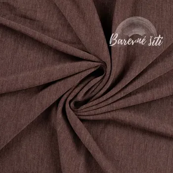 Merino úplet Hnědá Holandsko (E) (Silnější merino úplet)