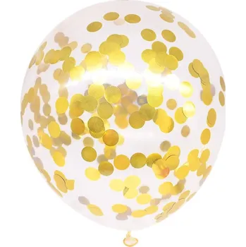 Balónek Velké Balónky s KONFETAMI ZLATÉ latexové 12" 30cm 100 ks GOLD