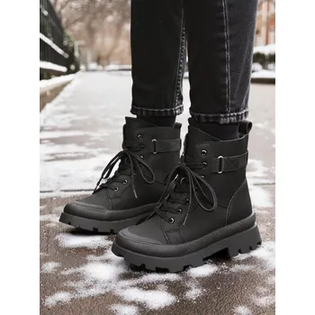 Dámská zimní obuv Sinsay - Kotníkové boty z umělé kůže - černá - 163FW-99X - 163FW-99X-41