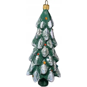Vánoční dekorace Vánoční Koule zdobená vánočním stromkem 17 cm 1 ks