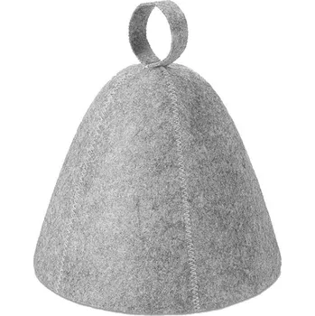 ČEPICE DO SAUNY OCHRANNÁ FILCOVÁ ŠEDÁ UNIVERZÁLNÍ KLOBOUK NA VLASY BQ78