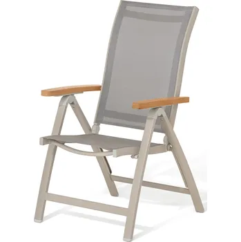 Křeslo 688299 - Tchibo - Vysoké křeslo »Liska« s nastavitelným opěradlem - barva: šedá