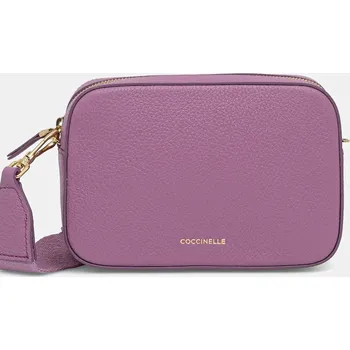 Kabelka Kožená kabelka Coccinelle černá barva, E5 MN5 55 I1 01 E5.MN5.55.I1.01 40X, vel. ONE SIZE