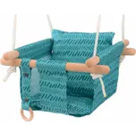 RAPPA Dvěděti Dětská textilní houpačka 100% bavlna tyrkysová 139940727