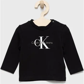 Dětské tričko s dlouhým rukávem Calvin Klein Jeans IN0IN00005.9BYY černá 99X, vel. 62