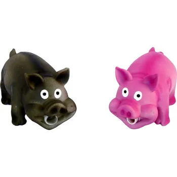 Hračka pro psa PAPILLON Prase malé chrochtající latex 16 cm