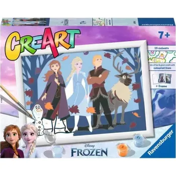 LEDOVÉ KRÁLOVSTVÍ Malování podle čísel. Omalovánka CreArt pro děti. Frozen: Nejlepší přátelé 201761