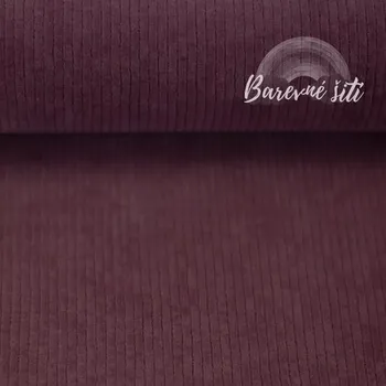 Nicky Velur, manšestr Mauve (E) (Bavlněný velur s elastanem)