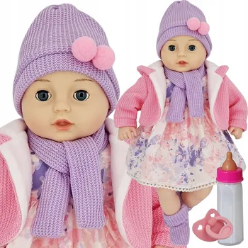 Panenka Panenka miminko MarioToys zvuková textilní 45 cm zavírací očka