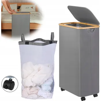 Koš na prádlo 75L skládací koš na prádlo nebo organizér na prádlo s kolečky