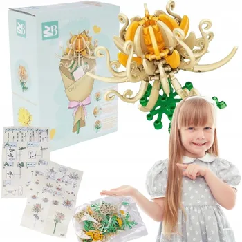 ostatní stavebnice Sada květinových Stavebnice , 90 dílků, chryzantémy, návod k sestavení Dárek