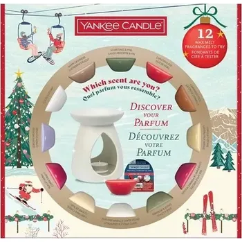 Aroma lampa YANKEE CANDLE Vánoční Set aromalampa a vonné vosky12×22g