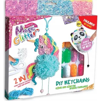 kreativní sada Kreativní sada „Magic glitter“ Vytvořte 3D klíčenky Panda a Jednorožec