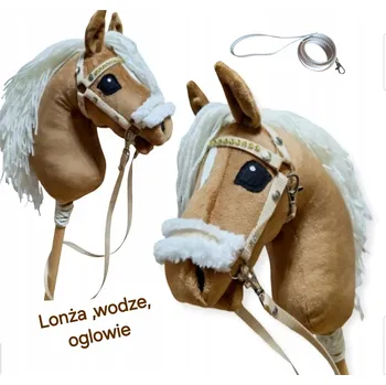 Hobby horsing Hobby horse A4 / kůň na tyči - ohlávka, otěže - Haflinger - skokový!