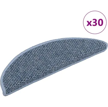 vidaXL Samolepicí rohože na schody Sisal-Look 30 ks 56x17x3 cm Modrá