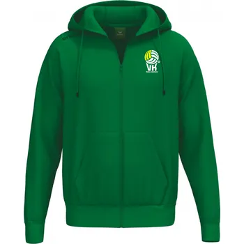 Pánská mikina ERIMA MIKINA NA ZIP S KAPUCÍ 152 VK KARLOVARSKO - Zelená - velikost XXXXL