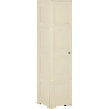 Organizace kuchyně vidaXL Plastová skříňka 40 x 43 x 164 cm design dřeva angorská bílá