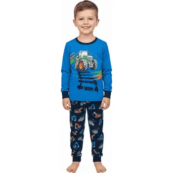 Chlapecké pyžamo CHLAPECKÉ PYŽAMO S TRAKTOREM NOVINKA Barva: Tyrkysová/tmavě modrá, Velikost: 116