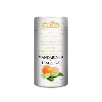 Čaj čaj Vitto tea Tubus Mandarinka & Limetka 15 sáčků (černý čaj s citrusy,15ksx1,5g)