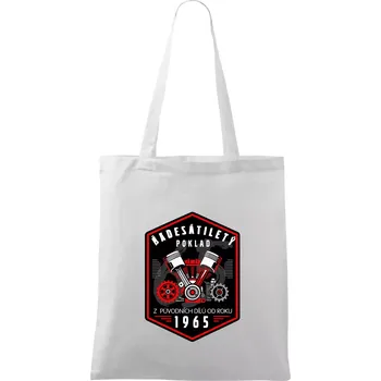 Šedesátiletý poklad z původních dílů 1965 - Taška bavlněná - 42 x 38 cm ( Bílá )