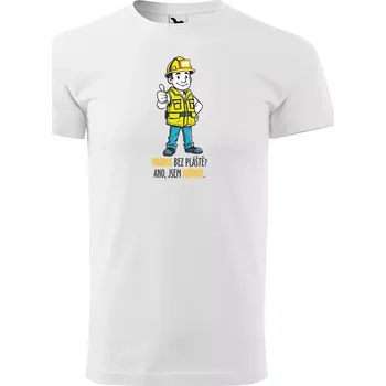 Pánské tričko Sablio Tričko s potiskem Ano, jsem horník - bílé S