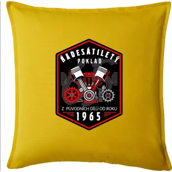 Polštář Šedesátiletý poklad z původních dílů 1965 - Polštář 50x50 - 50x50 - Pouze potah ( Žlutá )
