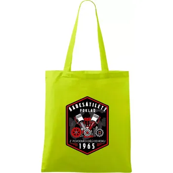 Šedesátiletý poklad z původních dílů 1965 - Taška bavlněná - 42 x 38 cm ( Limetková )