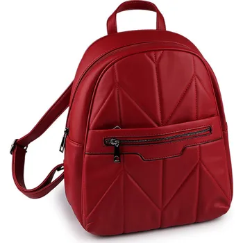 turistický batoh Dámský batoh prošívaný 35x32 cm, barva 2 červená