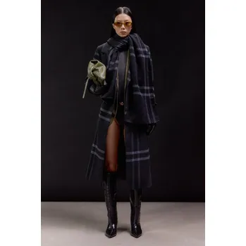 Dámský kabát Vlněný kabát Answear.LAB tmavomodrá barva WA25-KPD014 59X, vel. S