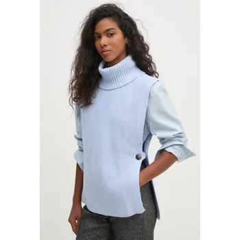 Dámská vesta Vesta s příměsí vlny Pedro del Hierro 5508905 modrá 55X, vel. M